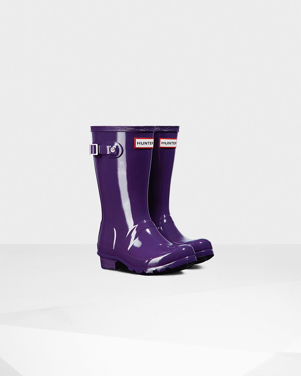 Bottes de Pluie Hunter Original Grands Gloss Enfant Bleu Violette QMZKXOE-45